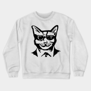 Cat as DB Cooper in sunglasses Crewneck Sweatshirt